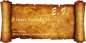 Eiben István névjegykártya