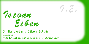 istvan eiben business card